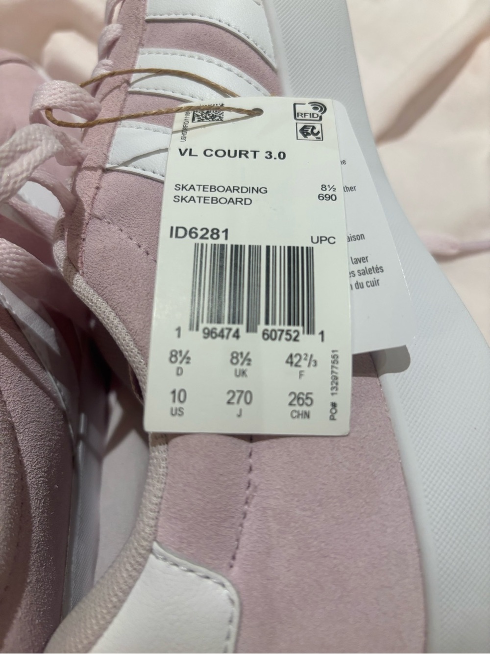 NWT adidas Women’s Light Pink Suede Low-Top Sneakers - Picture 6 of 7